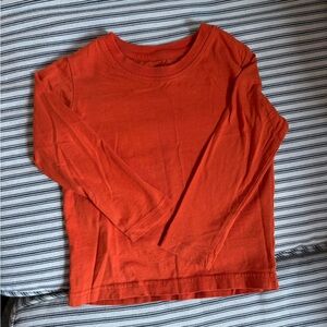Primary Orange Long Sleeve Kids Shirt